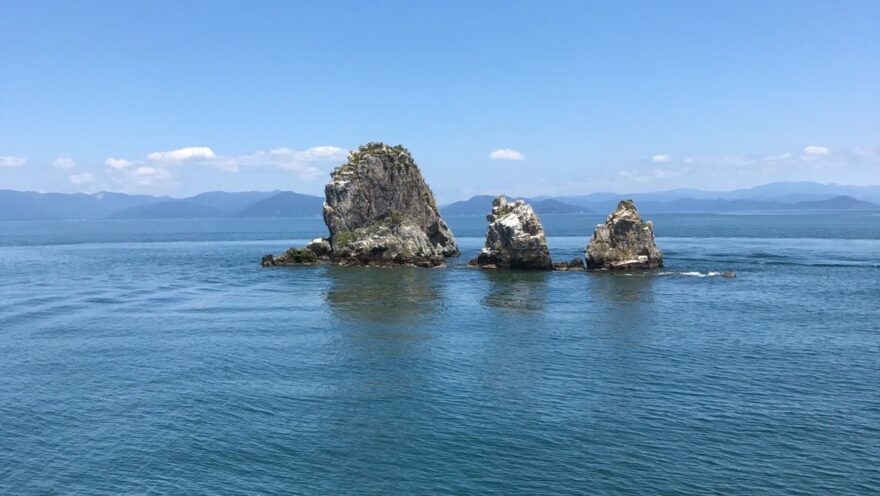 琵琶湖４島のひとつ「沖の白石」