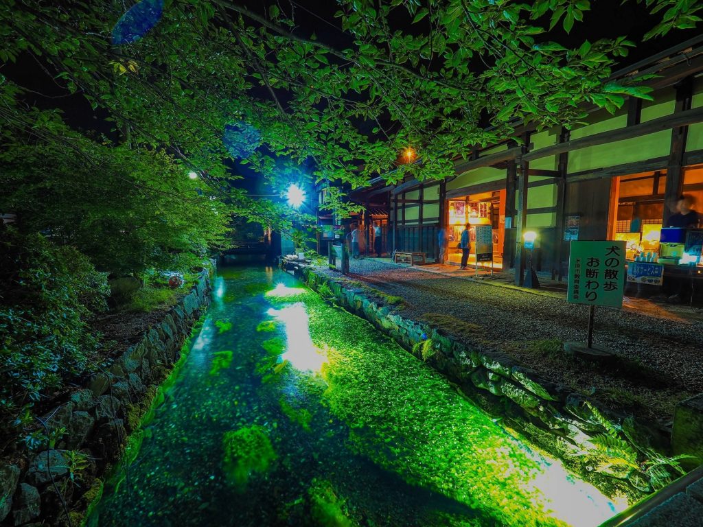 水中に咲く可憐な花 梅花藻ライトアップ 米原市醒井 海と日本project In 滋賀県