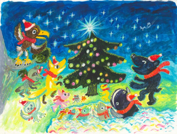 オリジナル紙芝居「びわこでクリスマスパーティー」12/24(日)三井アウトレットパーク 滋賀竜王で初公開