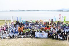 「野洲のおっさんびわ湖1周ごみ拾い行脚」スタート式&大清掃会2025